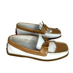 Tod's Leather Loafers Slip On Country Club Preppy Driving Moccasin Flats 6.5